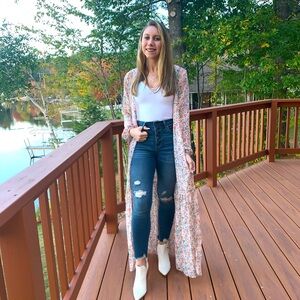 Target floral pink kimono size XS/S